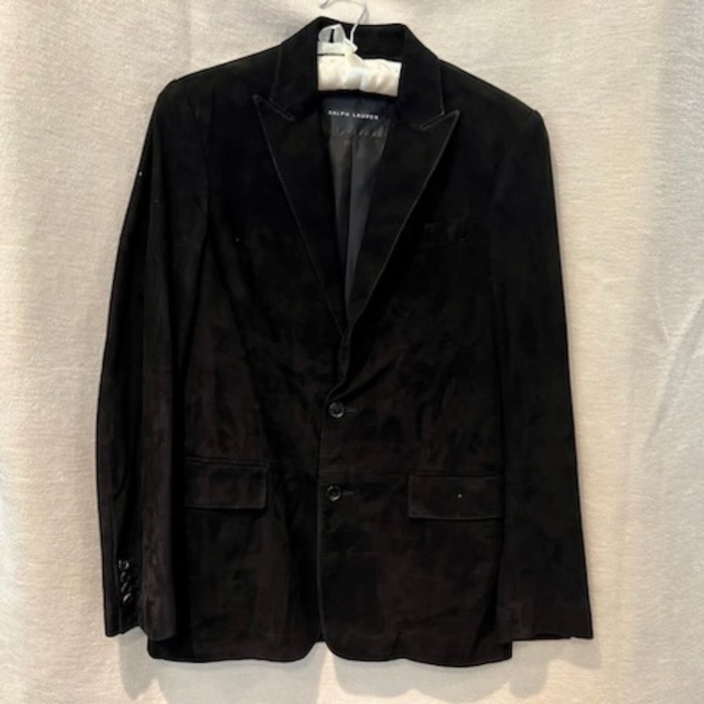 Ralph Lauren Black Suede Blazer